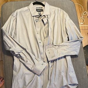 Kenneth Cole Silver Slim Fit Shirt